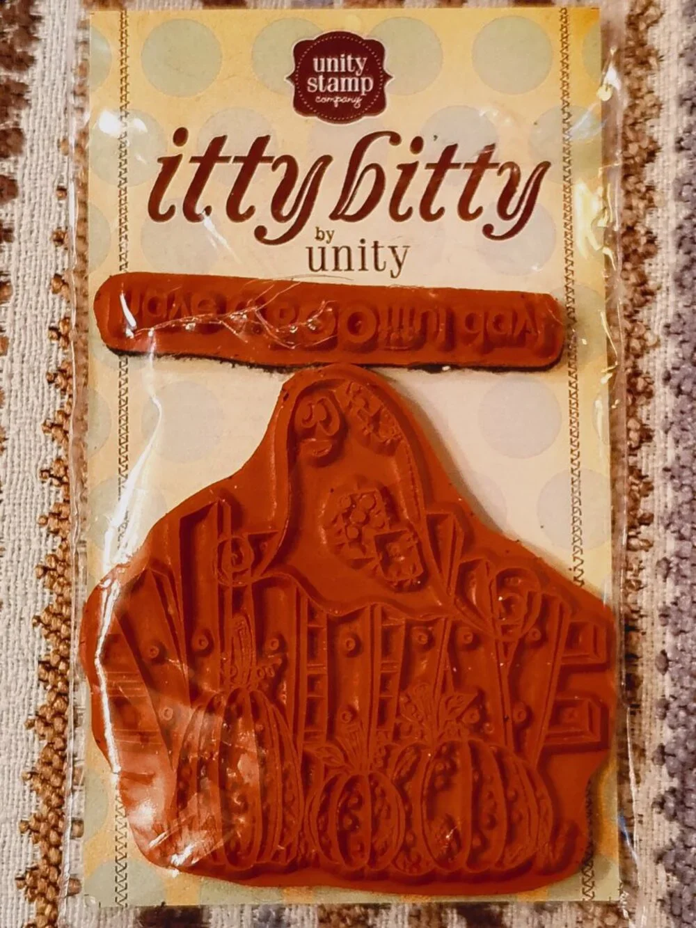 Halloween Rubber Stamp Have A BOOtiful Day Cute Ghost Pumpkins Itty Bitty Unity